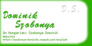 dominik szobonya business card